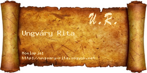 Ungváry Rita névjegykártya